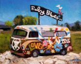 Cheryl-Peddie---Ruby-Blues-Boogie-Van---8x10---Oil-on-Board