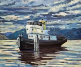 Angie-McIntosh---Tug-in-Evening-Light---20x24---Oil-on-Canvas